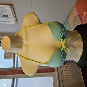 Yellow and Blue Bikini Top